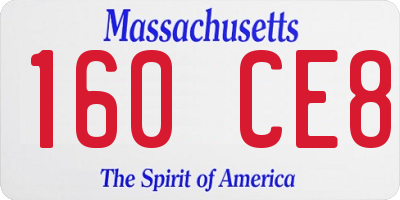 MA license plate 160CE8