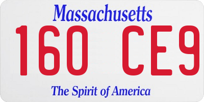 MA license plate 160CE9