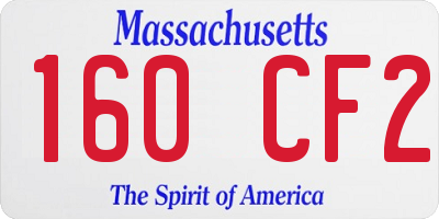 MA license plate 160CF2
