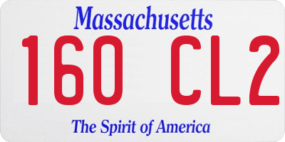 MA license plate 160CL2