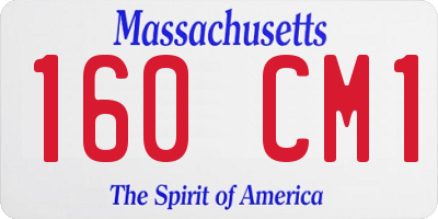 MA license plate 160CM1