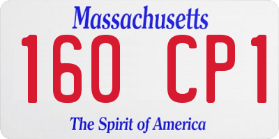 MA license plate 160CP1