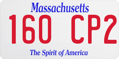 MA license plate 160CP2