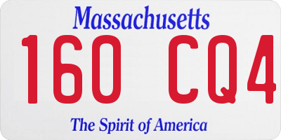 MA license plate 160CQ4