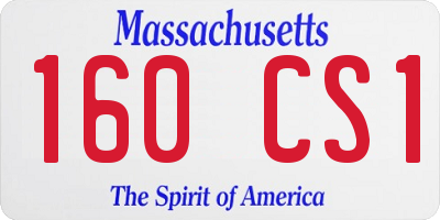 MA license plate 160CS1
