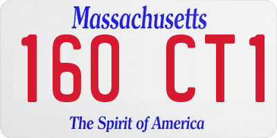 MA license plate 160CT1