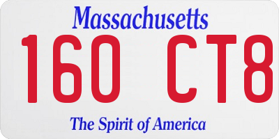 MA license plate 160CT8