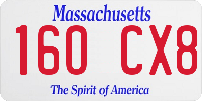 MA license plate 160CX8