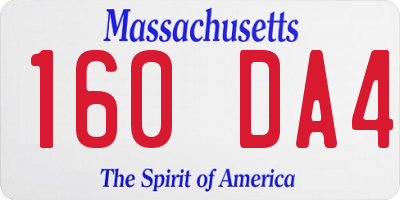 MA license plate 160DA4