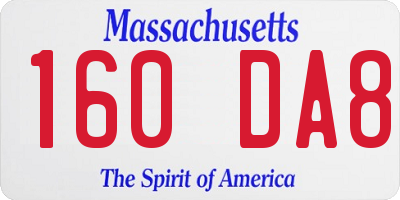 MA license plate 160DA8