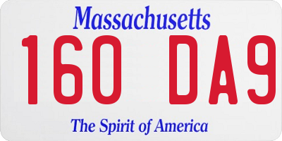 MA license plate 160DA9