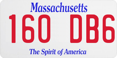 MA license plate 160DB6