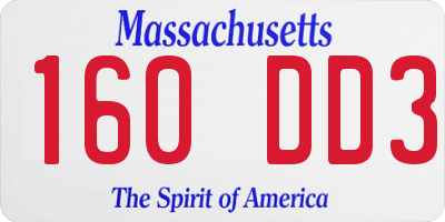 MA license plate 160DD3