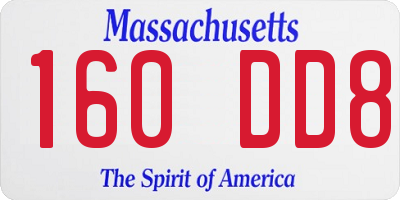 MA license plate 160DD8