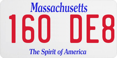 MA license plate 160DE8