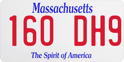 MA license plate 160DH9