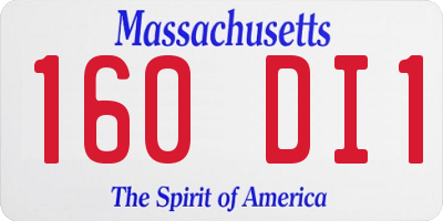 MA license plate 160DI1