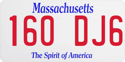 MA license plate 160DJ6