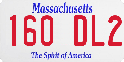 MA license plate 160DL2