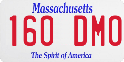 MA license plate 160DM0