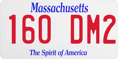MA license plate 160DM2