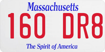 MA license plate 160DR8