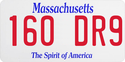 MA license plate 160DR9