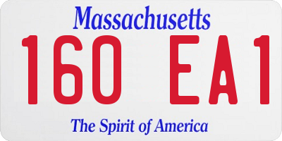 MA license plate 160EA1