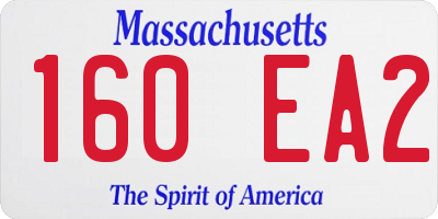 MA license plate 160EA2