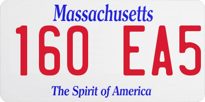 MA license plate 160EA5