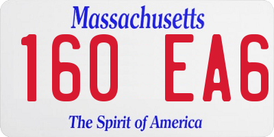 MA license plate 160EA6