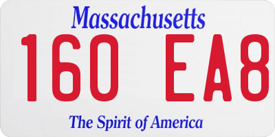 MA license plate 160EA8