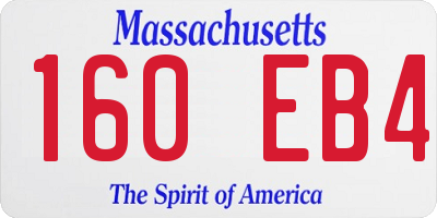 MA license plate 160EB4