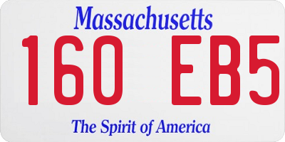 MA license plate 160EB5