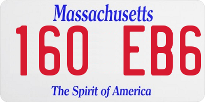 MA license plate 160EB6