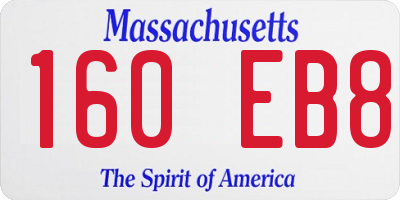 MA license plate 160EB8