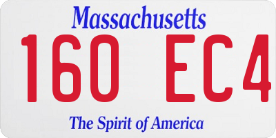 MA license plate 160EC4