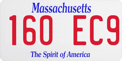 MA license plate 160EC9