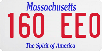 MA license plate 160EE0