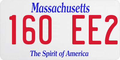 MA license plate 160EE2