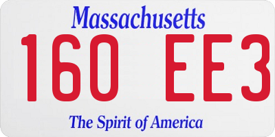 MA license plate 160EE3