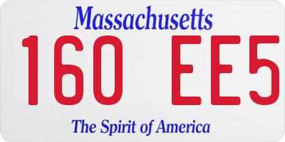 MA license plate 160EE5