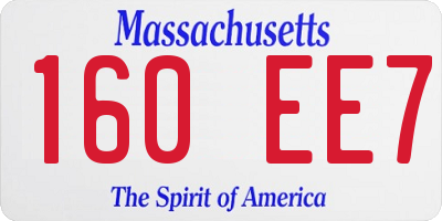 MA license plate 160EE7