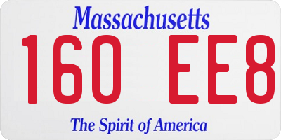 MA license plate 160EE8