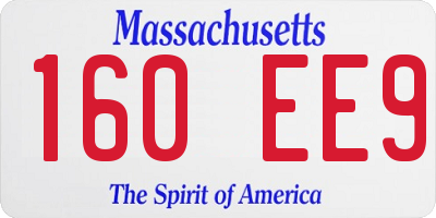 MA license plate 160EE9