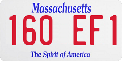 MA license plate 160EF1