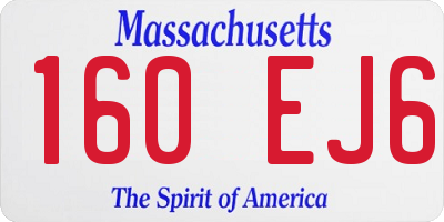 MA license plate 160EJ6