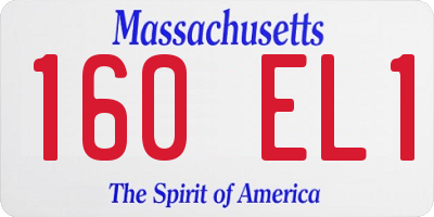 MA license plate 160EL1