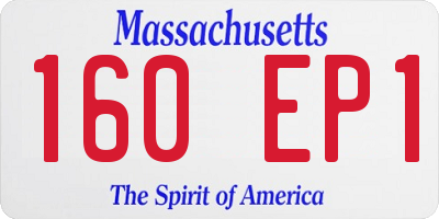 MA license plate 160EP1