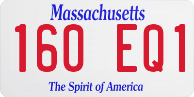 MA license plate 160EQ1